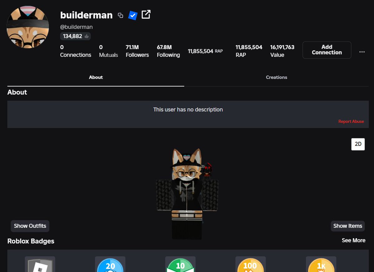 RobloxNoobifier's tweet image. NEWS: Builderman has changed his avatar into a FURRY! lol.