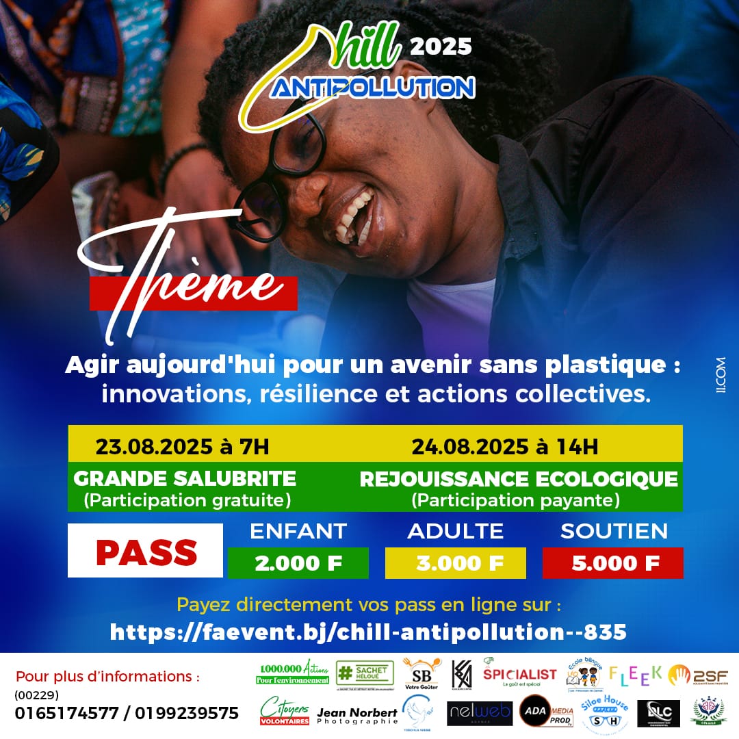 Citoyens Volontaires est fier de marcher aux côtés du Chill Antipollution 2025 💚.

Parce qu’un avenir sans plastique commence par des actions concrètes, nous joignons nos forces à cet événement unique pour inspirer, agir et impacter

Les 23 et 24 août prochains, rejoignez-nous