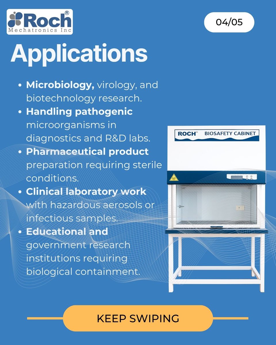 RochMecha's tweet image. Roch&apos;s Biosafety Cabinets are engineered for maximum protection of personnel, products, and the environment ensuring sterile, contamination-free operations in every critical lab setting.
rochmechatronics.com/biosafety-cabi…

#BiosafetyCabinet #fumehood #passbox #RochMechatronics