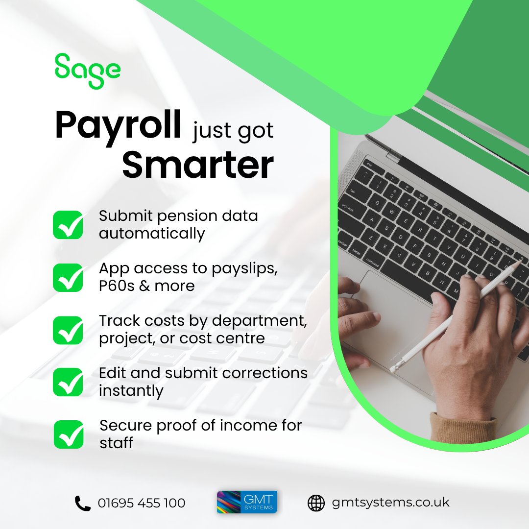 _GMTSystems's tweet photo. Bringing you the latest enhancements to Sage Payroll ...

#sage200 #sage #erp #developer #sagedeveloper #gopaperless #paperless #online #tech #data #iot #business #it #manufacturing #retail #sales #service #accounting #finance #technology #software #cloud https://t.co/H2kaLBRtAt