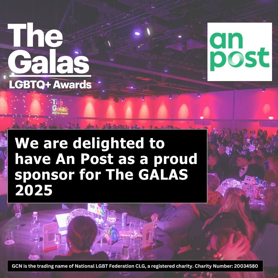 We're so happy to welcome aboard An Post (<a href="/Postvox/">An Post</a>) as a sponsor for <a href="/TheGalas/">The GALAS LGBTQ+ Awards</a> 2025, in the <a href="/DubRoyalCC/">Dublin Royal Convention Centre</a> on October 4. Ready to hear more about our exciting sponsorship opportunities ? Reach out to kelly@gcn.ie for more details!