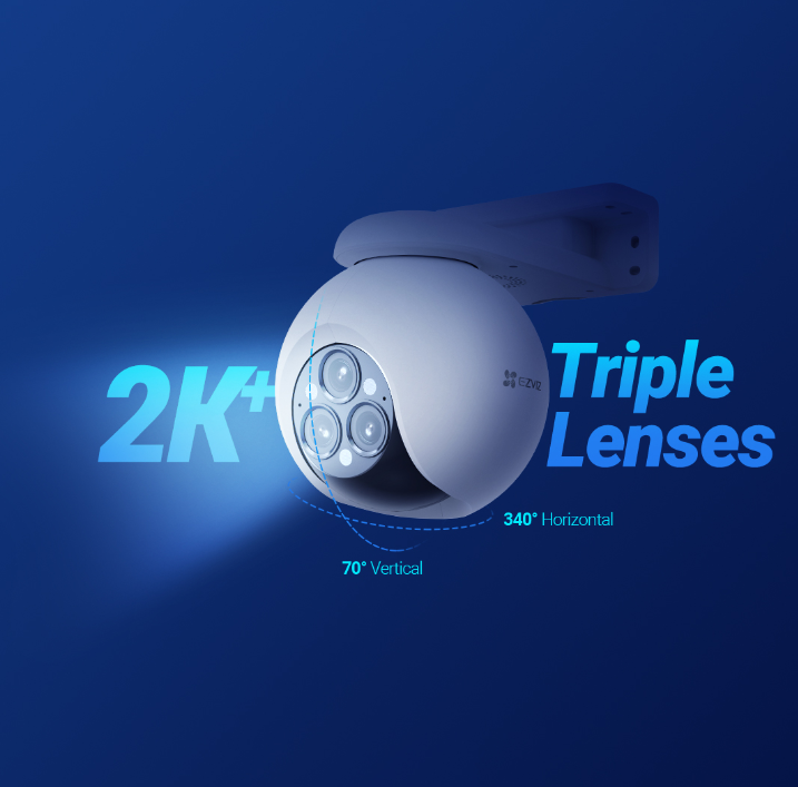 ViosecSystems's tweet photo. Why have one lens when you can have three?

Introducing the #EZVIZ H80f Multi — their most advanced camera yet. With 2K+ triple lenses, 12× zoom, and AI-powered tracking, it doesn’t just watch — it locks on, follows, and protects in real time.

#cctv #security https://t.co/A1PdReyekM