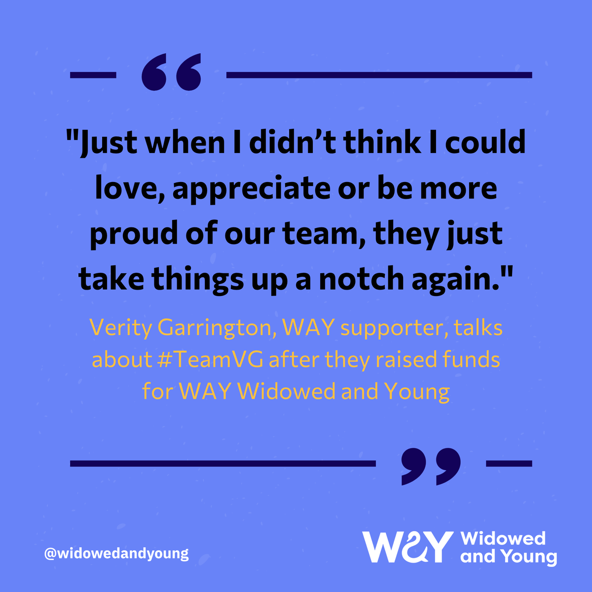 WidowedAndYoung's tweet image. Earlier this month, WAY member Helen and #TeamVG absolutely smashed their target of completing #100ksteps in 24 hours to raise money for WAY. They raised a huge £1725.00! We can't thank you enough 💙You can still support these wonderful walkers here: 
ow.ly/auXW50Wpaq2