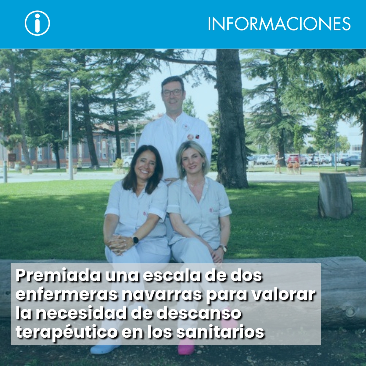 Coenav's tweet photo. ¡Enhorabuena a las #enfermeras #navarras #MaiteGonzález y #PilukaBorruel del #HUN! 👏 Su escala #DESTOPS para valorar el descanso terapéutico en sanitarios ha sido premiada en el Congreso Nacional de la @AEEVH_es. Un reconocimiento merecido.
👉 https://t.co/DqzumTqEsH https://t.co/Fa6zk2JuDO