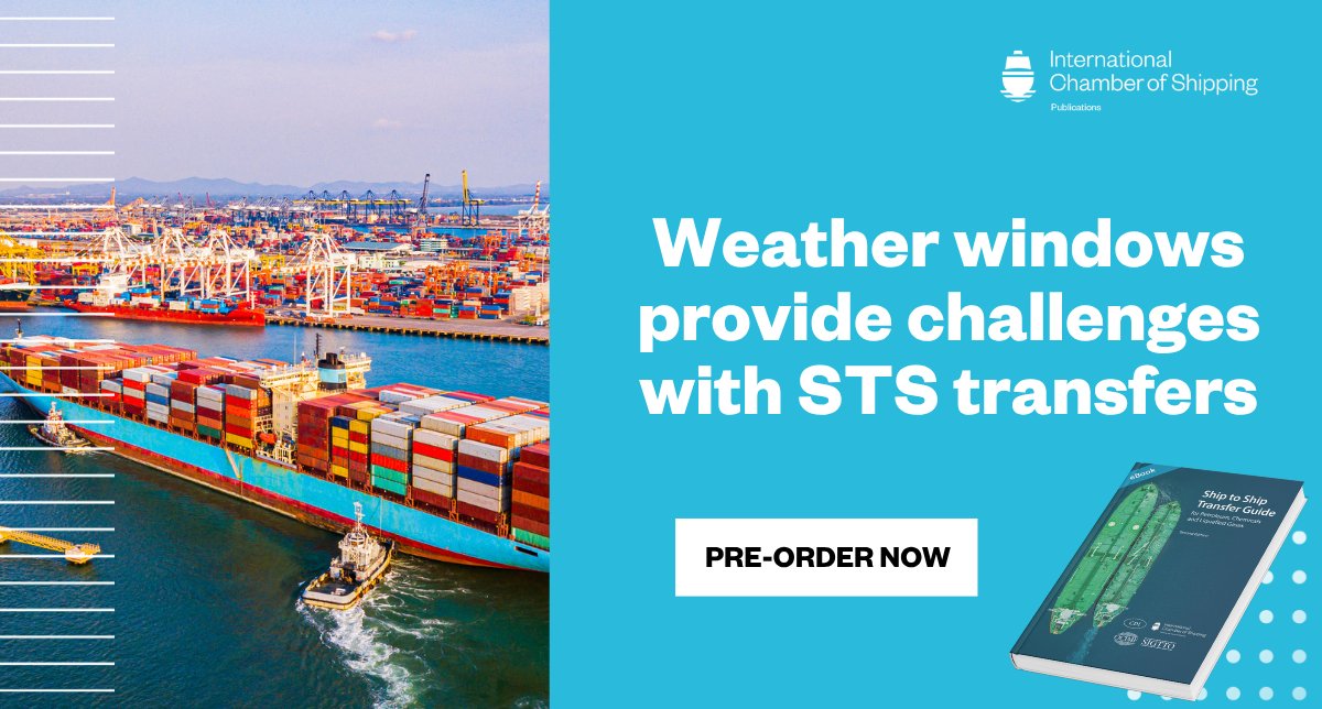 shippingics's tweet photo. In our recent poll, 36% said unpredictable weather was the toughest part of STS transfers. Learn how to manage weather risks in the fully updated Ship-to-Ship Transfer Guide (2nd Ed.).
Pre-order now: https://t.co/GgPTttlTdR
#Maritime #Shipping #ShiptoShip #Chemicals https://t.co/W5SJAjraGj