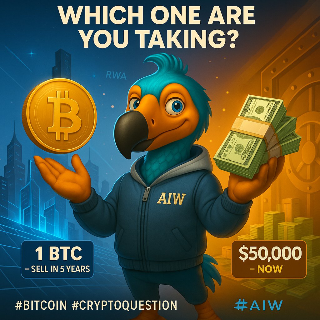 AiwLimited's tweet photo. 1 BTC for free today πͺ
But you can only sell it in 5 years.
ORβ¦
$50K cash right now. π΅
Which one are you taking? ππ¦€
#Bitcoin #CryptoQuestion #AIW https://t.co/SdqI0MZPSI