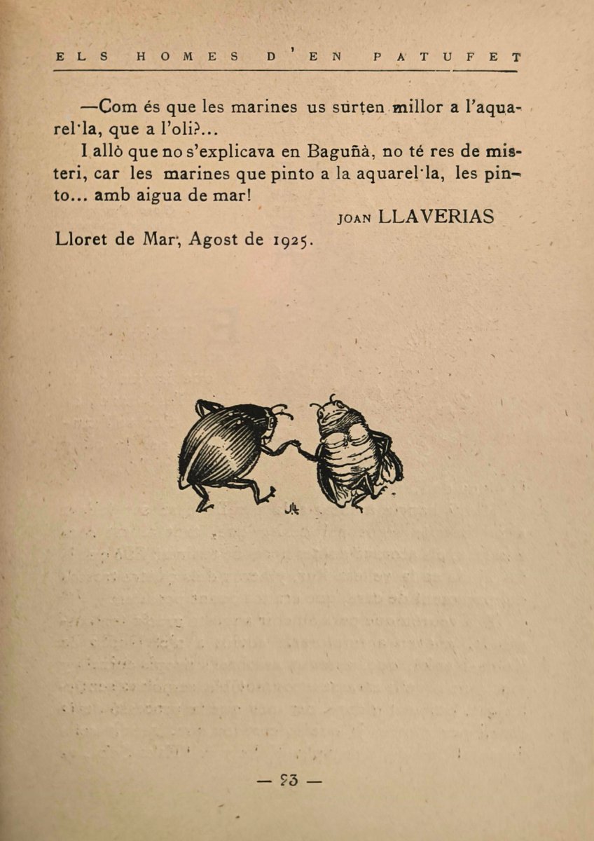 100 ANYS DESPRÉS
Aquest fragment, escrit a Lloret de Mar l’agost de 1925, marca el punt de partida d’una nova aventura. És el tret de sortida d'un projecte que posarà en relleu el vessant il·lustrador i animalista del "Pintor de Lloret", i ben aviat. Estigueu atents...