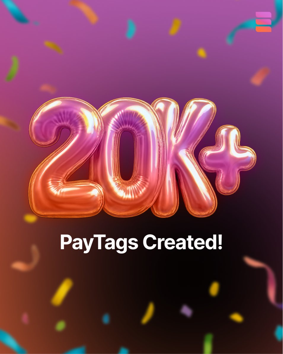 20K+ PayTags created.
Yours should be next.

Quick payments. Smooth transactions.
Your PayTag = Your FLEX.

#PaytagSeason #OwnEveryFlex