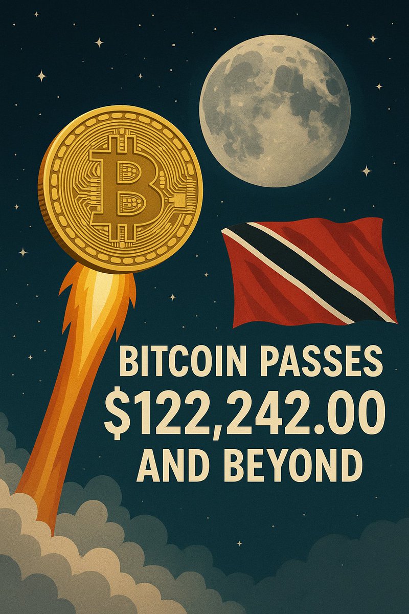 CaribFXCrypto's tweet photo. 🚀 Bitcoin Blasts Past $122,242 — The Bull Run Ignites! 🔥

💥 This isn’t a drill — Bitcoin is on fire! 🚀 The $122K barrier is history, and the next target is already in sight. Whales are buying, the charts are glowing green, and history💥

#CaribbeanCryptoAndForexTrading https://t.co/uDj8q67eks