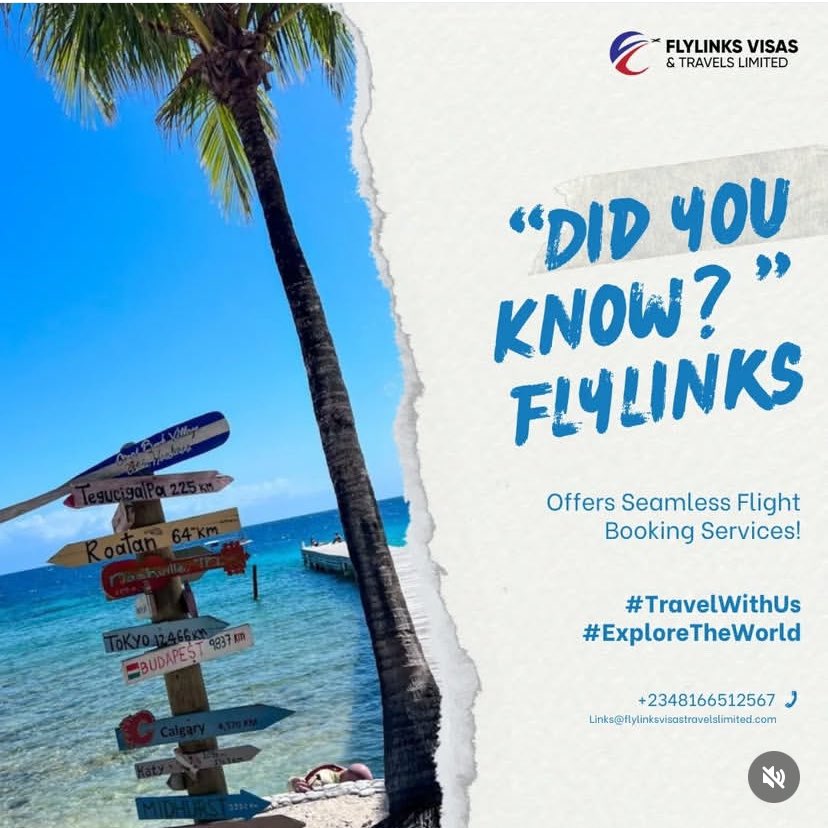 Flylinksvisas's tweet photo. we've got you covered.
Let us simplify your journey book with Flylinks today!
#flylinks #visas #travelconsultant #studentvisas. https://t.co/3Q2JKj90pg