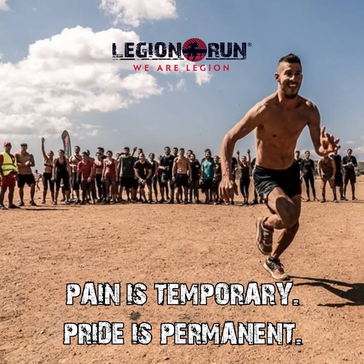 Your muscles will recover. Your pride will last a lifetime. Push harder than yesterday. 🏃🔥 #PushThrough #NeverQuit #WeAreLegion WE ARE LEGION