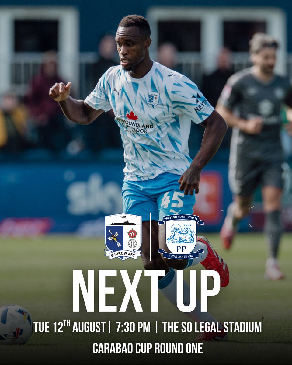 Join us back at home tomorrow for some <a href="/Carabao_Cup/">Carabao Cup</a> action! 🎬

Tickets start from just £5 🎟️ 👉 bit.ly/4mFVi8y.

#WeAreBarrow