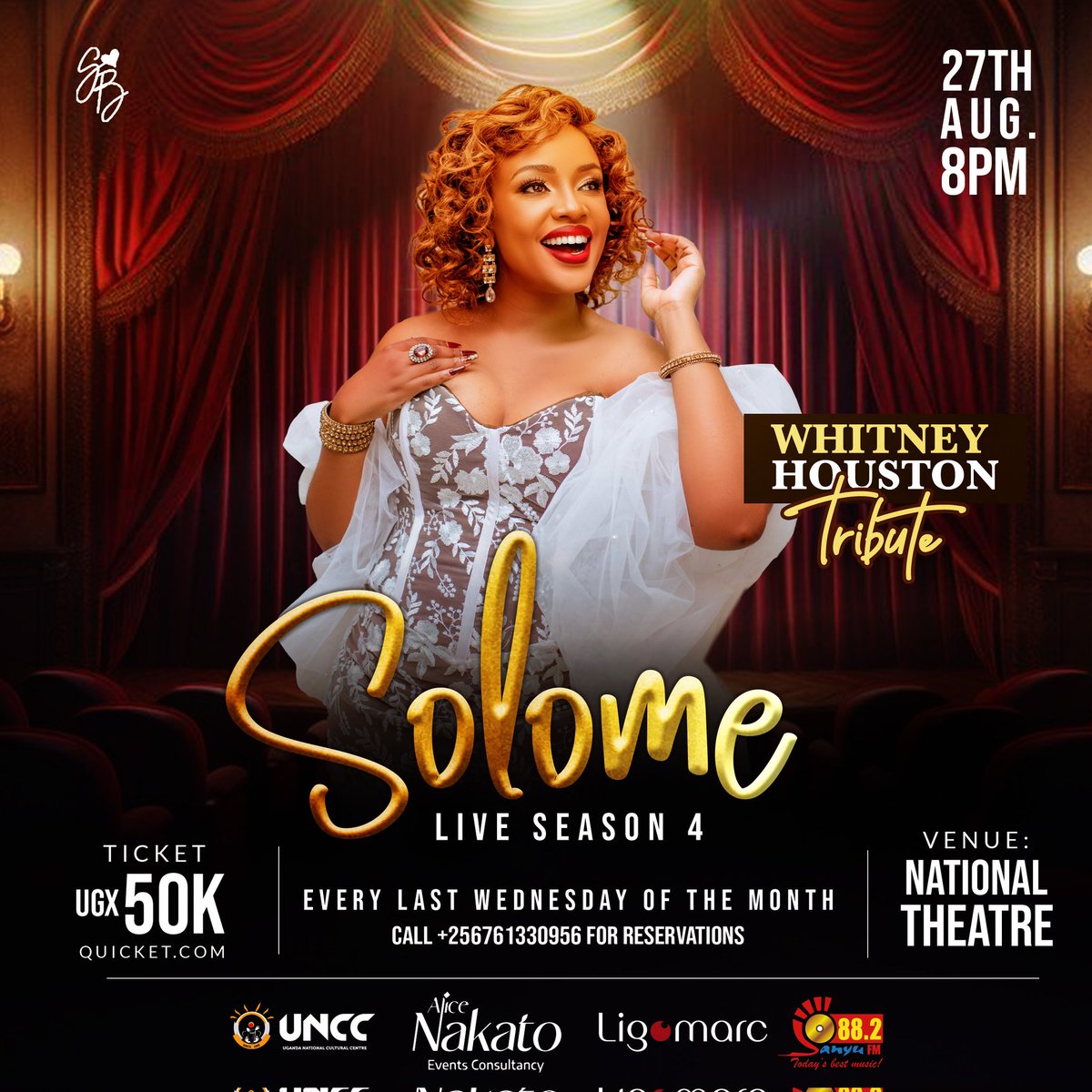 Walalala!!! #SolomeLive S4 Episode 3 is here.🎤🔥 This time we having a beautiful tribute to Whitney Houston..I wonder what songs we will do.🤔🙆🏽‍♀️💃

27th August at National Theater at 8pm, for only 50k. Get your ticket👇🏽 or call 0761330956. #SingersLife 

qkt.io/SolomeLiveAug25