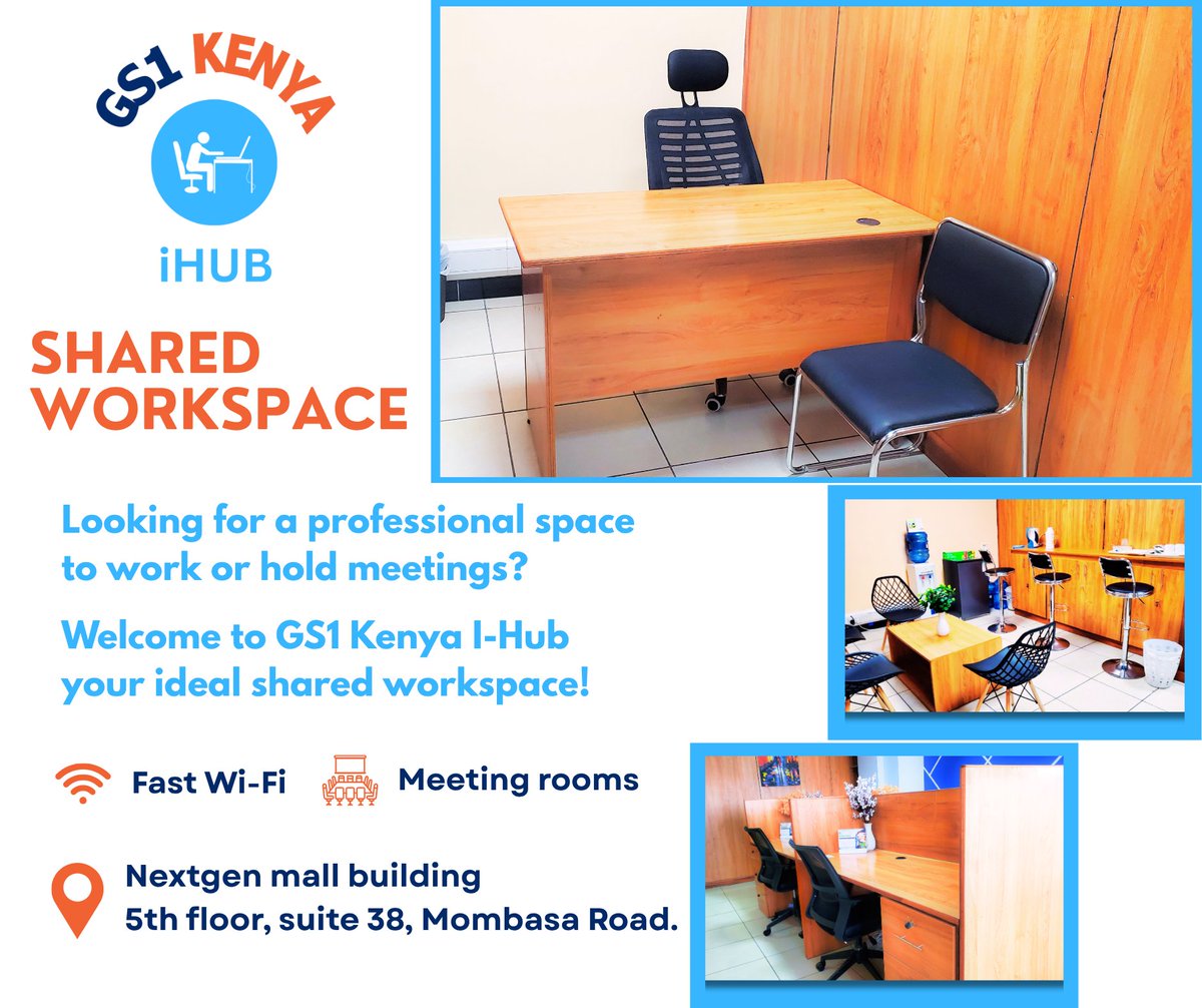 gs1kenyaihub's tweet image. Your next big idea deserves the right space. At GS1 Kenya iHub, we offer not just desks but an ecosystem designed for Nairobi’s innovators. Let’s build the future of work together.
#GS1Kenya #InnovationHub #professionalworkspaces #iHub #officespace #workspacegoals