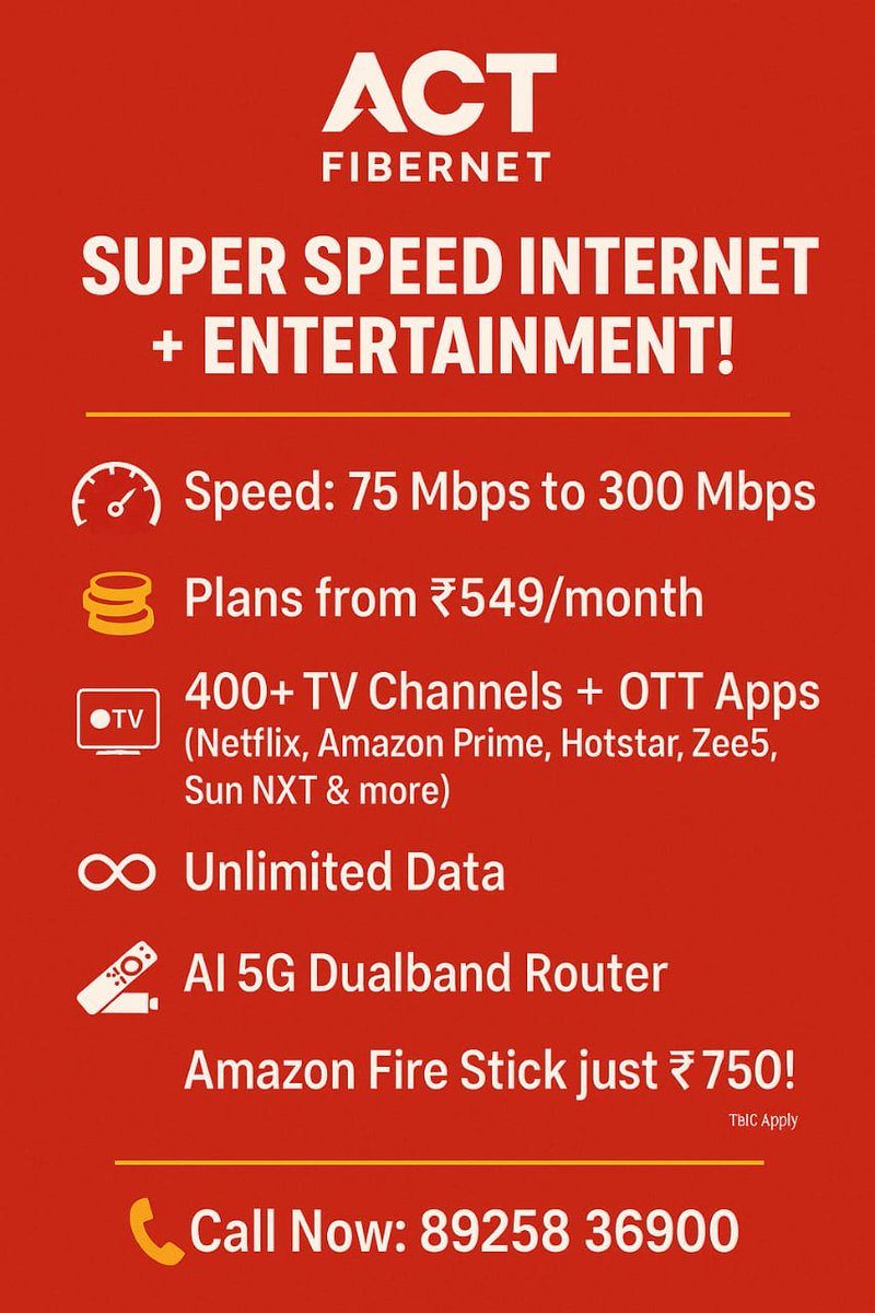 ACT Fibernet Trichy tweet media