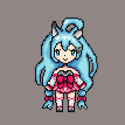 kaji_sagara's tweet photo. Today's drawing #81 is #KashimuArt pixel  but with a twist! i cant sleep by an anxiety attack and i said "well fuck it lets do try it again" it helped, yes im feeling tired now.

Its just practice one day im gonna do great this scale 😃 (hopefully ( ._.)/)

Timelapse below. https://t.co/nndG6P5JQg