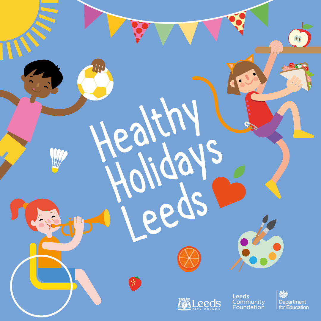 Bookings are now open for <a href="/HealthyHolLeeds/">Healthy Holidays Leeds</a> this summer! ☀️

School-aged children and young people eligible for income-related free school meals can take part in amazing, free activities with a healthy meal from 21 July to 29 August.

Read more👉ow.ly/U6Uw50WmOeJ