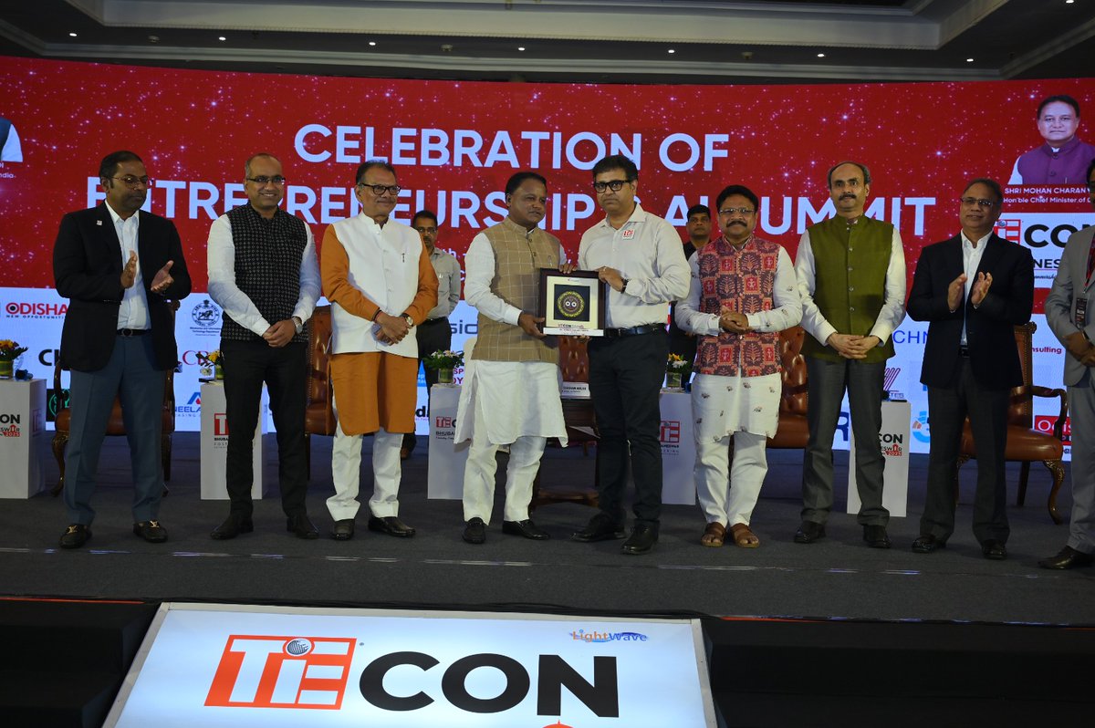 AdventoComm's tweet photo. #TiEBhubaneswar hosted successfully the 1st-ever #TiECon2025, uniting 500+ delegates from. From blue economy to AI innovation, the event marked a milestone in Odisha’s startup journey. 🌐✨ #AISummit #EntrepreneurshipOdisha #TiEWomen100 https://t.co/SuAz9Yuveb