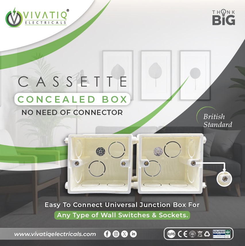 VivatiqEl's tweet image. 𝐂𝐀𝐒𝐒𝐄𝐓𝐓𝐄 𝐂𝐎𝐍𝐂𝐄𝐀𝐋𝐄𝐃 𝐁𝐎𝐗
#Vivatiqelectricals #Concealedbox #SwitchBox #wallbox #Ceilingconcealedbox #Surfacebox #pureABS #ThinkBig ⚡💡

☎️ Contact US: 0318-8482847
🌐vivatiqelectricals.com
📧 Vivatiqelectricals@gmail.com