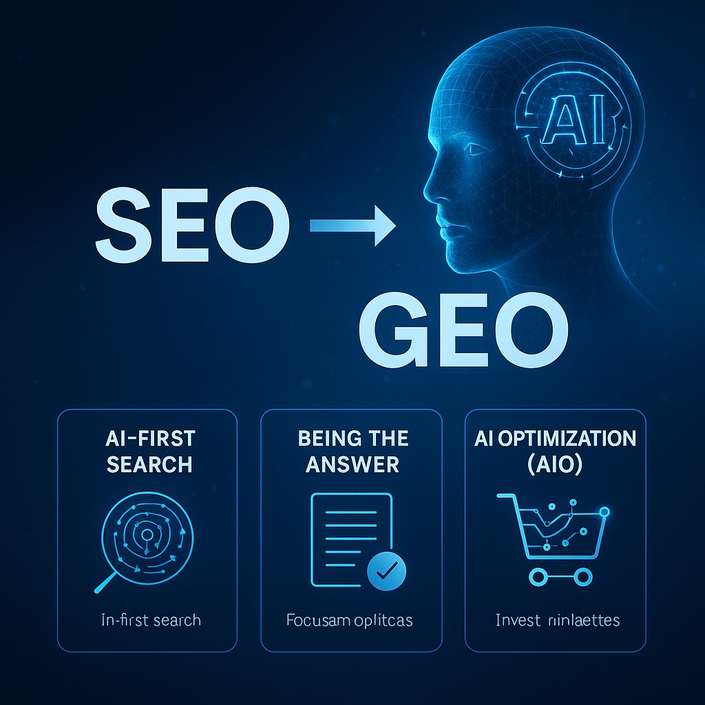 official_m007's tweet photo. 🚀 SEO is evolving into GEO – where AI decides who gets seen!
🔍 From ranking on Google to being the answer itself
🛒 E-commerce needs AI Optimization (AIO) to survive
📉 Fewer clicks, but better quality visitors
#SEO #AI #DigitalMarketing #GEO #AIO #TechTrends https://t.co/EZF4Y5rB3i