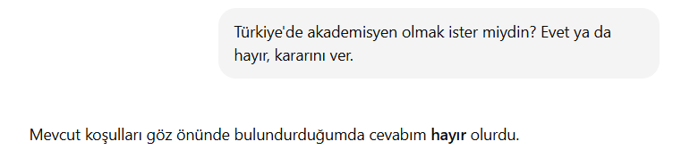nefertitism's tweet photo. ChatGPT 5, Türkiye'de akademisyen olmak istemiyor. Peki ya gelecek neslin akademisyen adayları?  #akademikzam elzemdir. https://t.co/Rx2oswFVHq