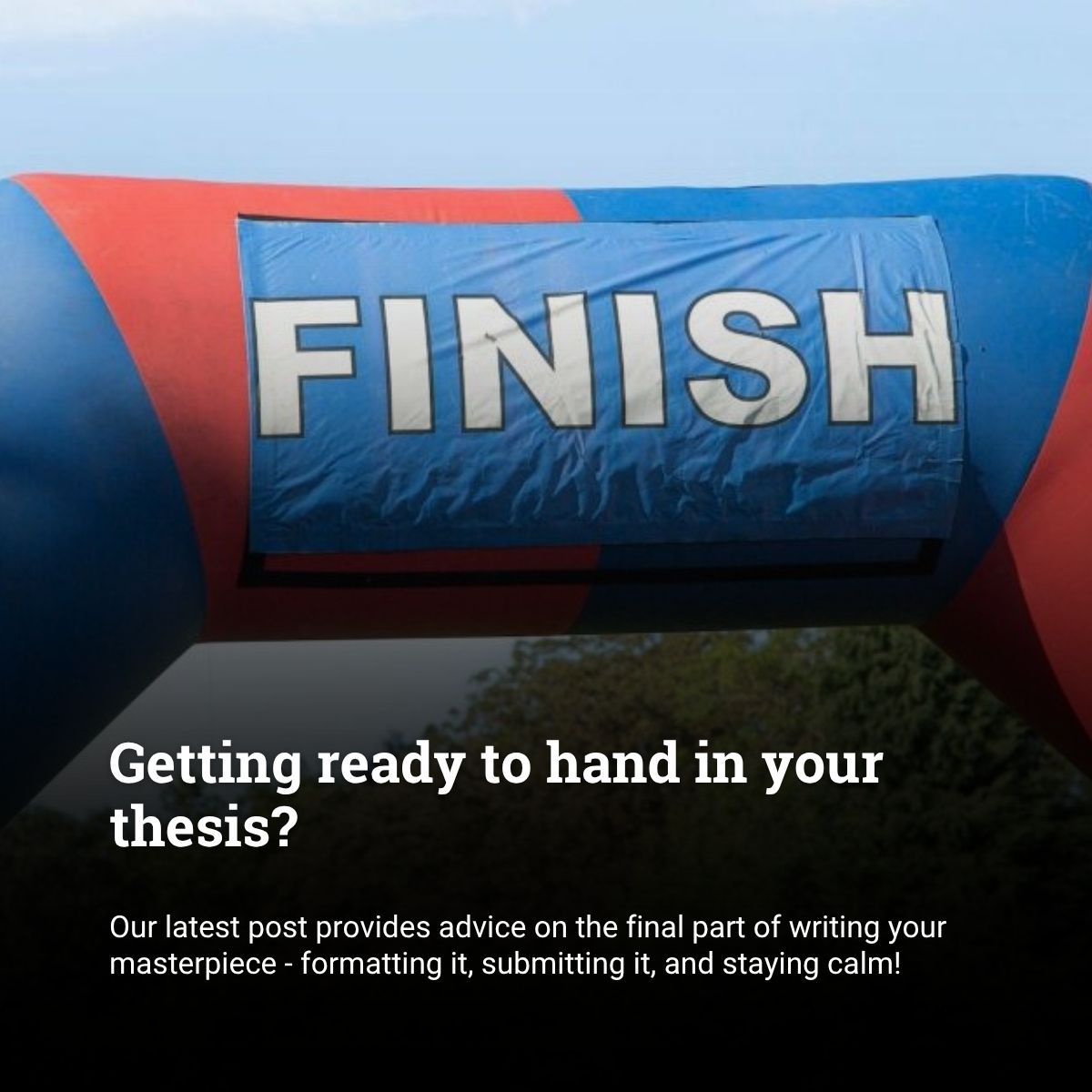 You are nearly there! Many of our students are starting to think about finishing their theses. If you are one of them, then you might find our latest post useful as you write up your masterpiece and get ready to hand it in: blogs.cranfield.ac.uk/library/gettin…