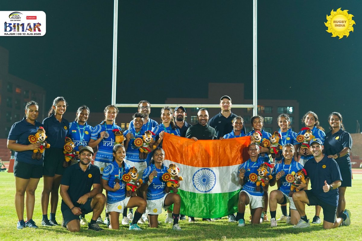Bronze on the podium, pride in our hearts 🇮🇳🥉 

#RugbyIndia #AsiaRugby #AREU20