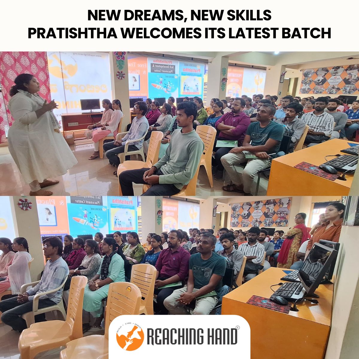 ReachingHandBlr's tweet image. Our latest group of learners just attended their Course Orientation Session at the Pratishtha Skill Training Centre—marking the start of a journey filled with skills, confidence, and opportunity. #skilldevelopment