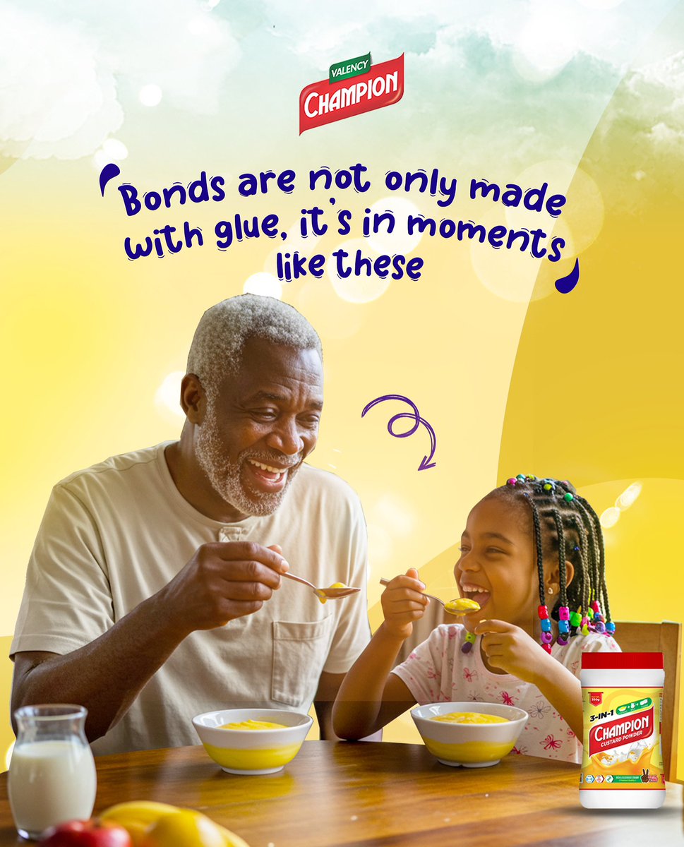 “Bonds aren’t only made with glue — they’re made in sweet moments like this, with a bowl of Champion Custard bringing everyone together.” 🥄💛
#ChampionCustard #ChampionYourDay #SweetMoments #CustardLovers #FamilyTime #MadeWithLove #TasteOfJoy #FoodieMoments #BreakfastGoals