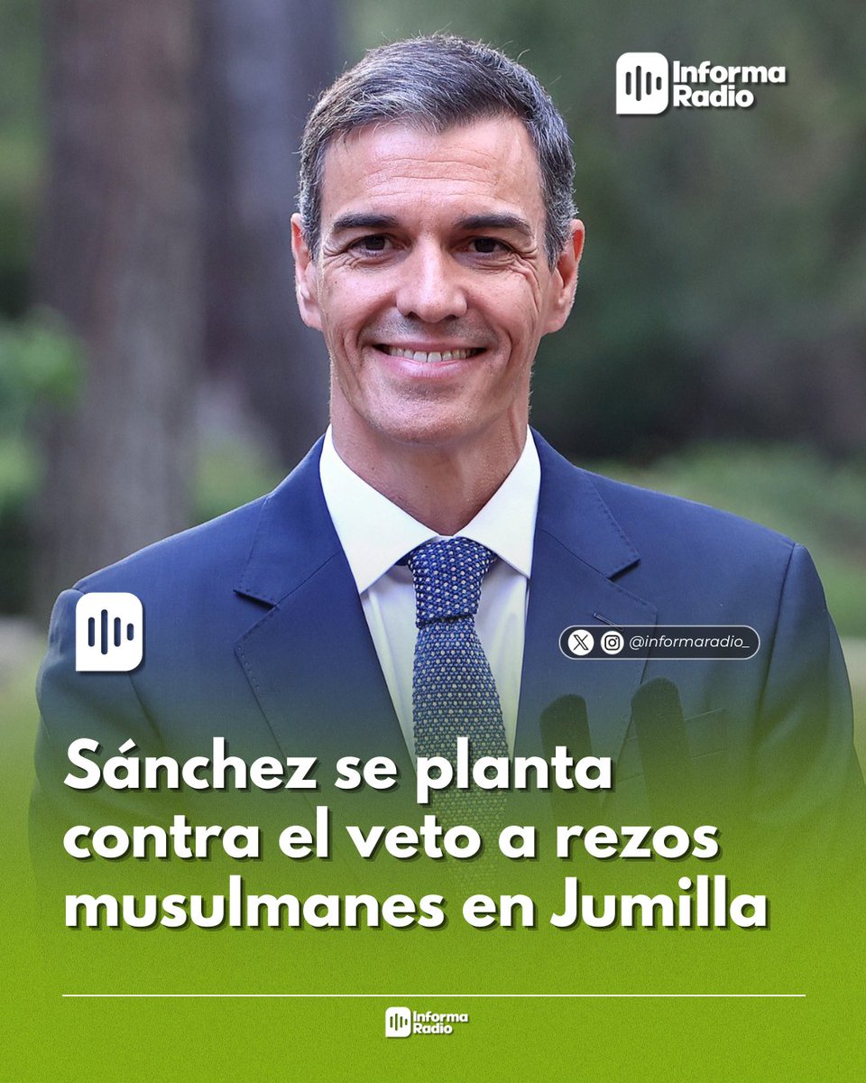 ‼️ | Sánchez se planta contra el veto a rezos musulmanes en Jumilla.