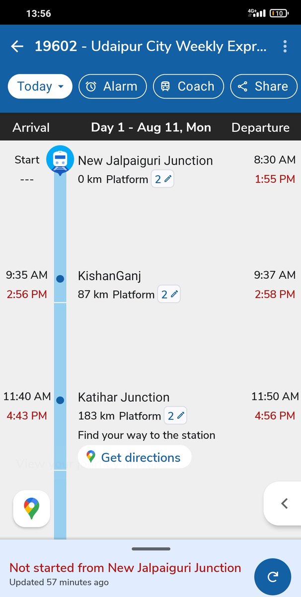 19602 is running late <a href="/drm_kir/">drmkatihar</a> <a href="/RailwaySeva/">RailwaySeva</a> 
Is there any fault or just harrasing  the common people?
