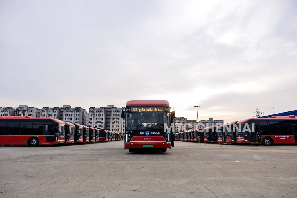 MtcChennai's tweet photo. MTC Chennai proudly unveils its new Electric AC Bus, taking another step towards a pollution-free Chennai. Here are some exclusive pictures of the Electric AC Bus. (1/4)
#MTCChennai | #MTC4Chennai | #ChennaiBus | #MTCBus | #Chennai | #NammaChennai | #NammaBus | #ElectricBus | #AirConditioned