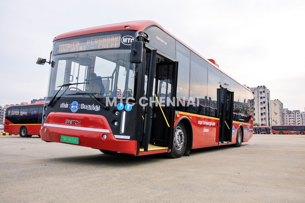 MtcChennai's tweet photo. MTC Chennai proudly unveils its new Electric AC Bus, taking another step towards a pollution-free Chennai. Here are some exclusive pictures of the Electric AC Bus. (1/4)
#MTCChennai | #MTC4Chennai | #ChennaiBus | #MTCBus | #Chennai | #NammaChennai | #NammaBus | #ElectricBus | #AirConditioned