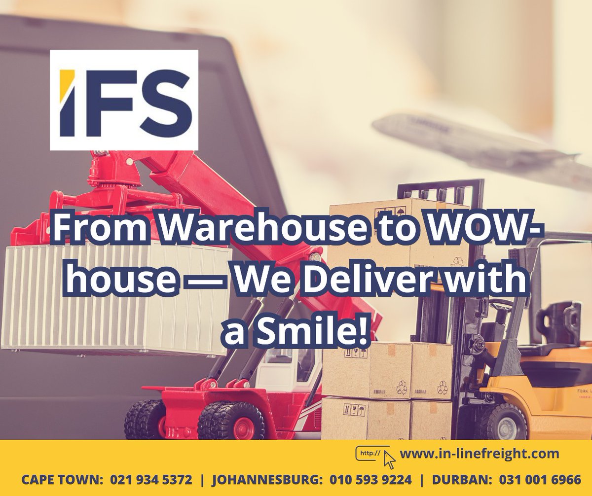 inlinefreight's tweet image. From Warehouse to WOW-house — We Deliver with a Smile!

Enjoy secure warehousing and fast delivery with our customer-focused service. Focus on growing your business while we handle logistics. Join the IFS family and create WOW moments! #IFS #ReliableLogistics #SmartFreight