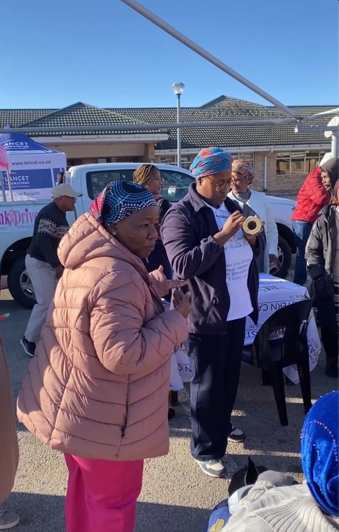 easterncapedoh's tweet photo. Ms Ntokozo Dludla, a Health Educator & Oncology Patient Navigator from the PinkDrive explaining the procession protocols to the clients.
#ECDOH
#CancerAwareness
#PinkDrive
#PinkForACure
#JoinTheMovement
#CommunitySupport
#HealthCareInnovation https://t.co/K0CQHtyWOs