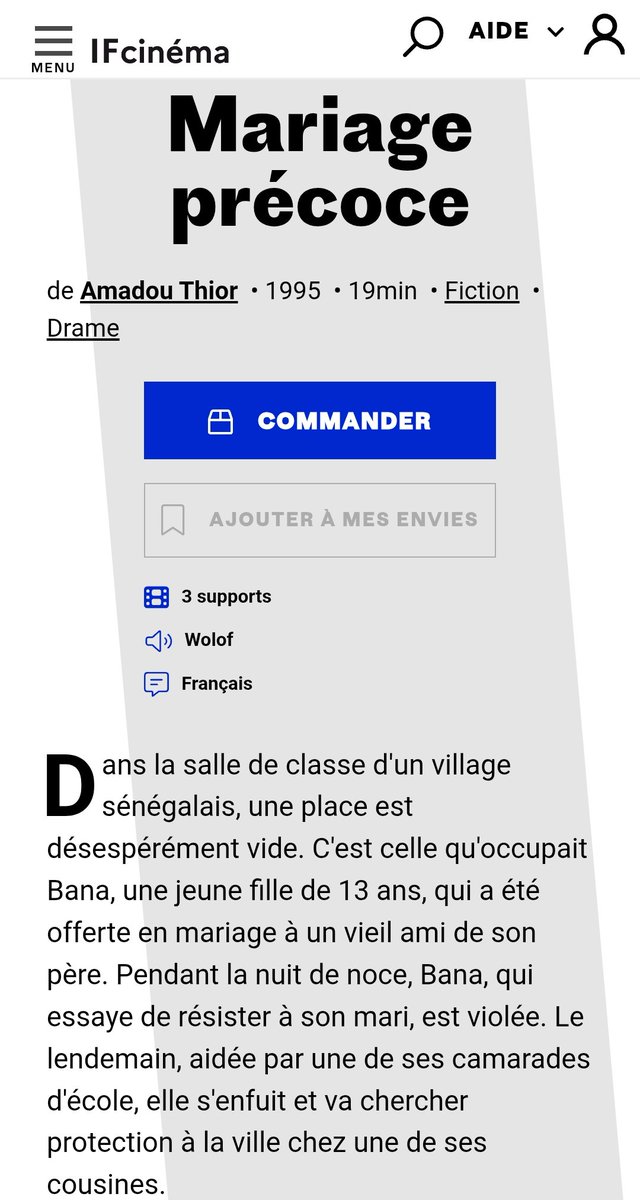SafietouRaby's tweet image. THREAD: Quelques réalisations et films de mon père:
- 1982: Documentaire XAREEK MARAL lutte contre la sécheresse, sauvegarder la vegetation pour lutter contre l'avancée du désert
- 1995: court métrage MARIAGE PRECOCE avec feu Aby Gana Diop, Mor Ba - dénoncer le mariage forcé 👇🏾