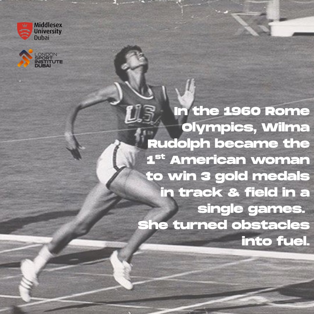 LSIDubai's tweet image. From polio to podium. 

Wilma Rudolph’s story proves that no setback is too great when your determination is stronger than your circumstances. 

This #mondaymotivation let her journey remind you - resilience can rewrite destiny! 

#lsidubai #precisioninperformance #futureofsport