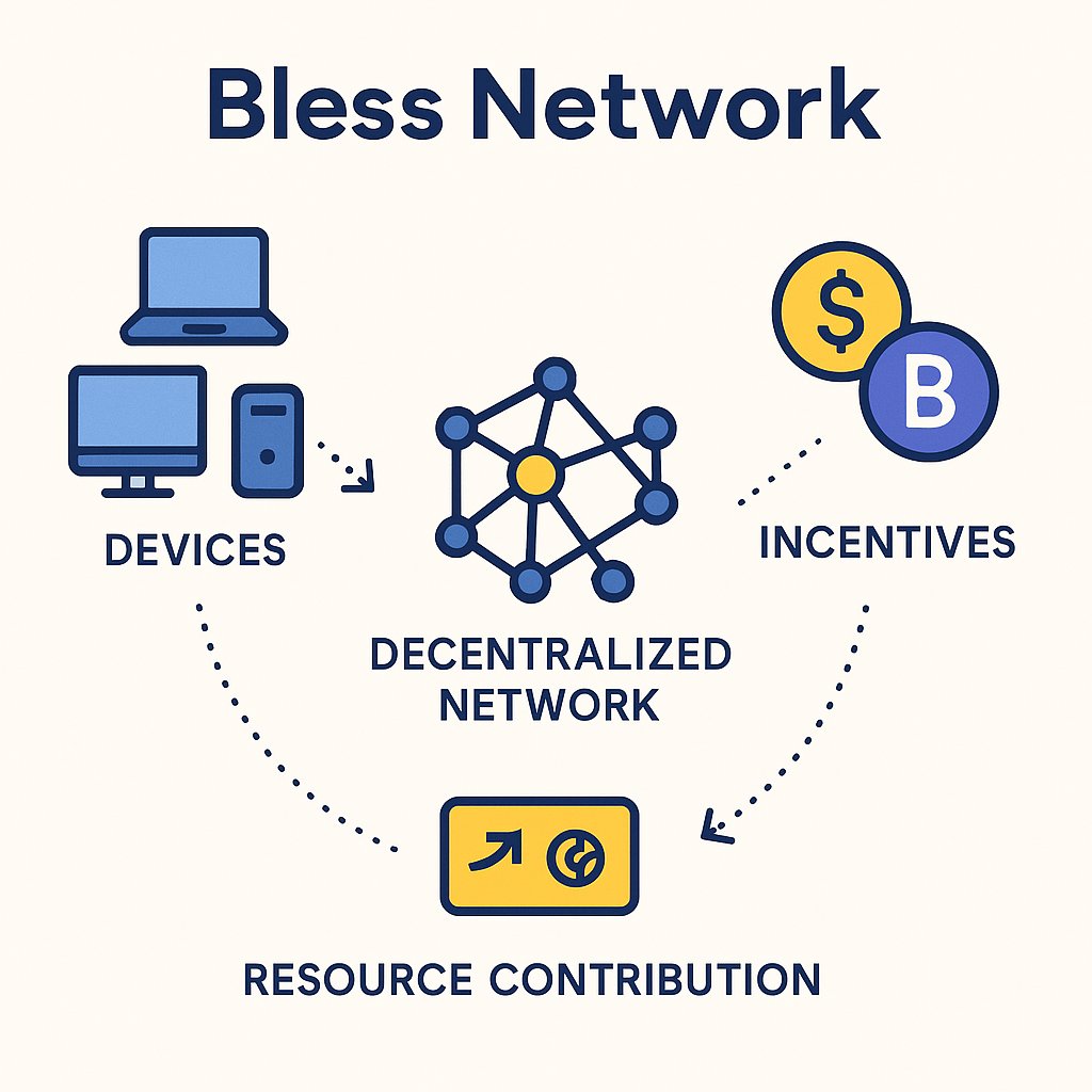 🧐 Bless Network — 可能是我见过最“狠”的DePIN 玩法一句话总结： 把你家闲置的电脑变成全球云计算节点，还能薅收益。 🚀  核心玩法