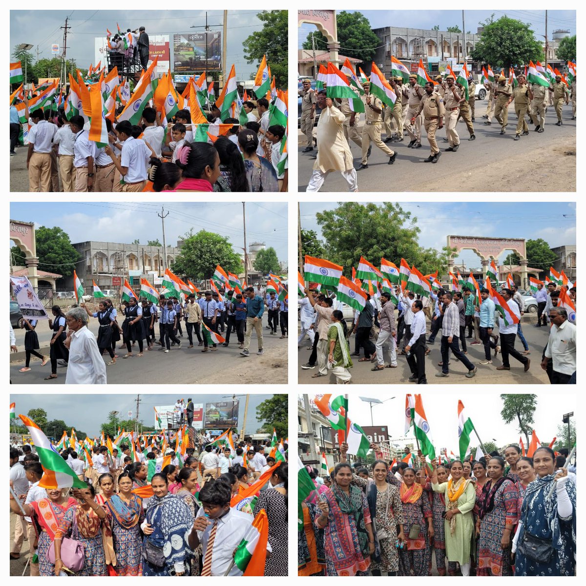 sardarpursector's tweet photo. "હર ઘર તિરંગા" કાર્યક્રમ અંતર્ગત વિજાપુર તાલુકાની પ્રાથમિક શાળાના બાળકો અને  શિક્ષકો, મુખ્ય સેવિકા,Icds સ્ટાફ આંગણવાડી કાર્યકર બહેનો દ્વારા તિરંગા રેલીનું ઓયોજન કરવામાં આવ્યું. જેમાં બાળકો ઉત્સાહભેર જોડાયા 
#HarGharTiranga #HarGharTiranga2025
@CMOGuj
@CollectorMeh
@ddo_mehsana https://t.co/EGfcrbeILR