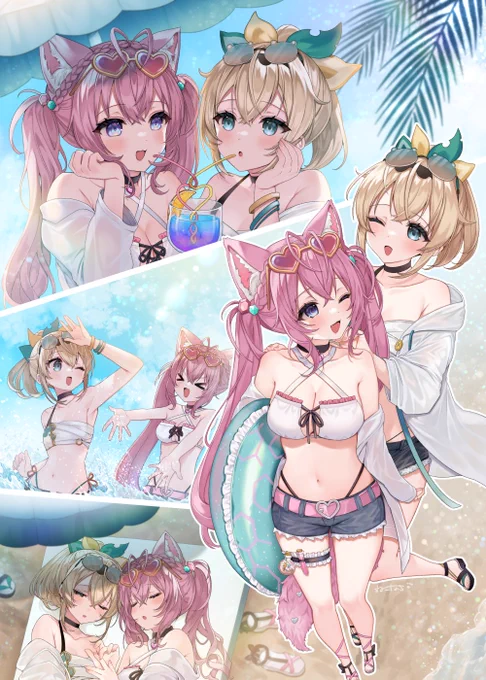 去年友達のイラスト本のゲストで描いた #こよりすけっち #いろはにも絵を