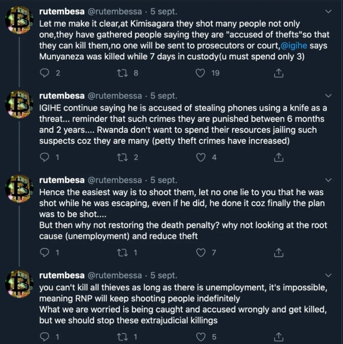 I was scrolling in my phone all the sudden I just saw the screenshot of one of RUTEMBESA’s tweets 

A man like RUTEMBESA .