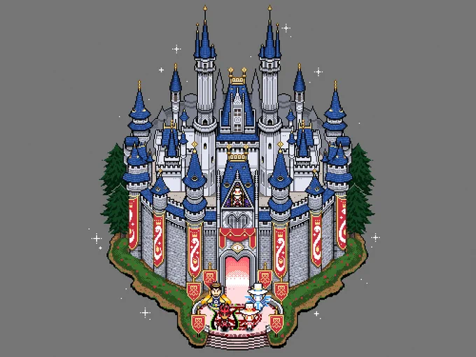 11月のルシ受けWEBオンリーに向けて会場のあれこれ作ってます〜 I am helping prepare the venue for the Bottom Lucifer Festival in November. #pixelart #radioapple #adamsapple