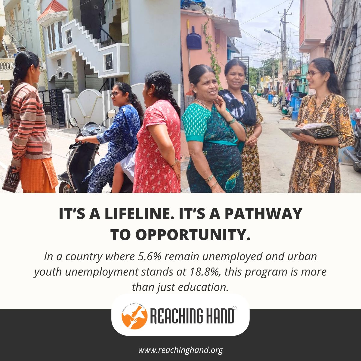 ReachingHandBlr's tweet image. Our Mobilization Officers from the Pratishtha Skill Training Program are ensuring no young person is left behind.

With urban youth unemployment at 18.8%, this program offers more than skills. A chance at a better future.
#skilldevelopment