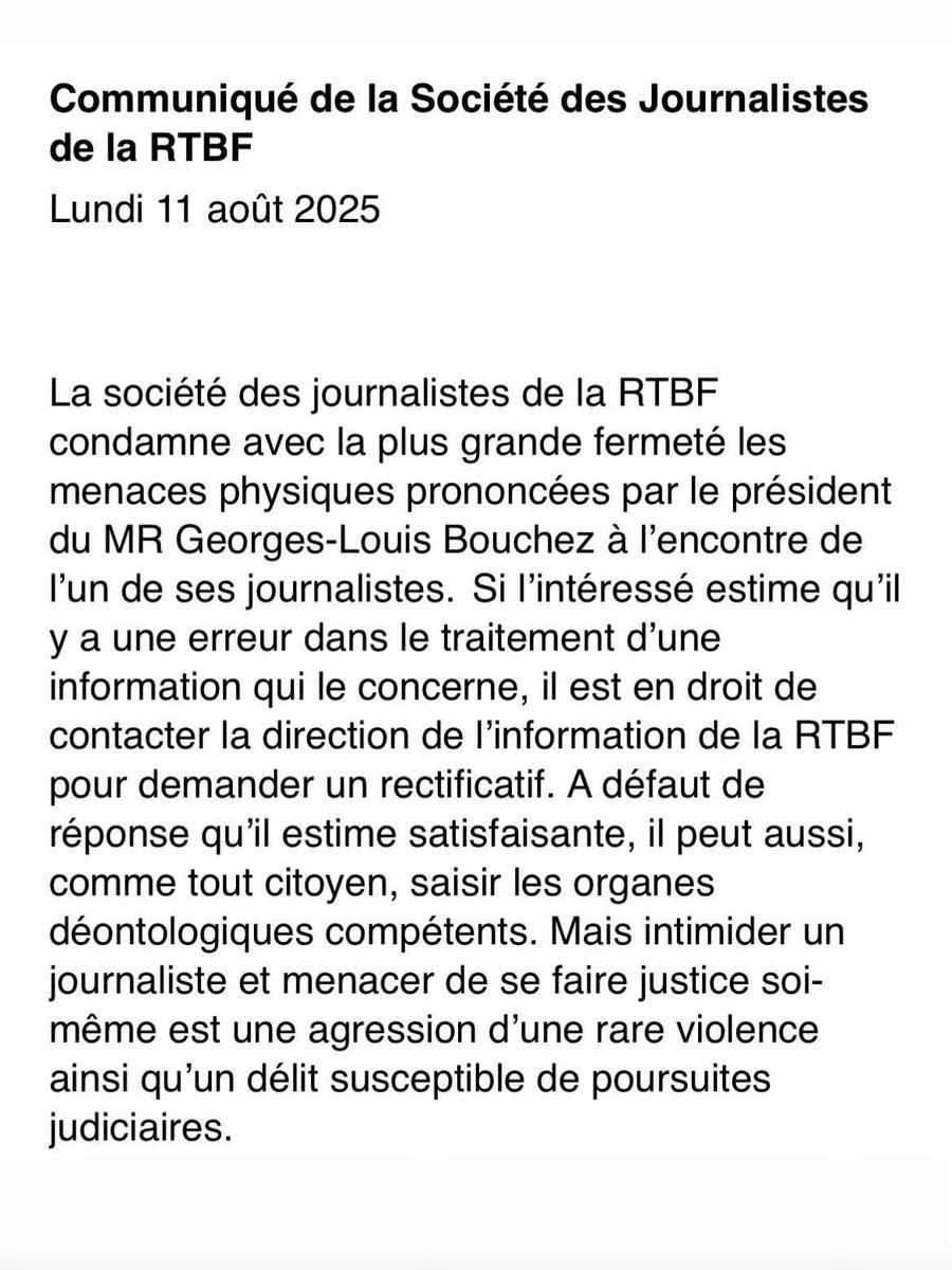 vinceflibustier's tweet photo. C'est pas tout à fait la même communication que la communication officielle de la RTBF hier.

On continuera quand même de noter qu'il a fallu qu'un type lambda comme moi sorte l'enregistrement pour qu'ils réagissent.

Comme quoi c'était d'intérêt général de le faire. https://t.co/sf1o8M7B1q