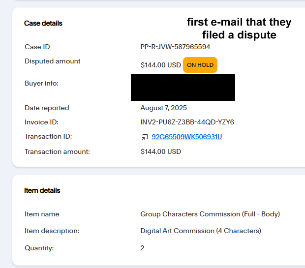 ⚠️Beware of this person <a href="/TokyoJere/">JereたToky</a> ⚠️

This person purchased a 2x Group Commission (Full Body). They agreed to everything and paid for it.

But a few days later, I received an email from PayPal saying they filed a dispute. I responded with evidence. I also contacted them. 
(1/)