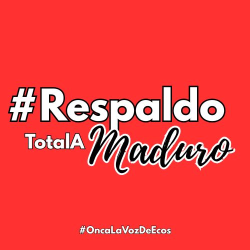 Actuemos con valentía. #RespaldoTotalAMaduro, adefendamos nuestra soberanía. ¡No nos quedemos de brazos cruzados!
 #UnleashDracarys #OncaLaVozDeEcos