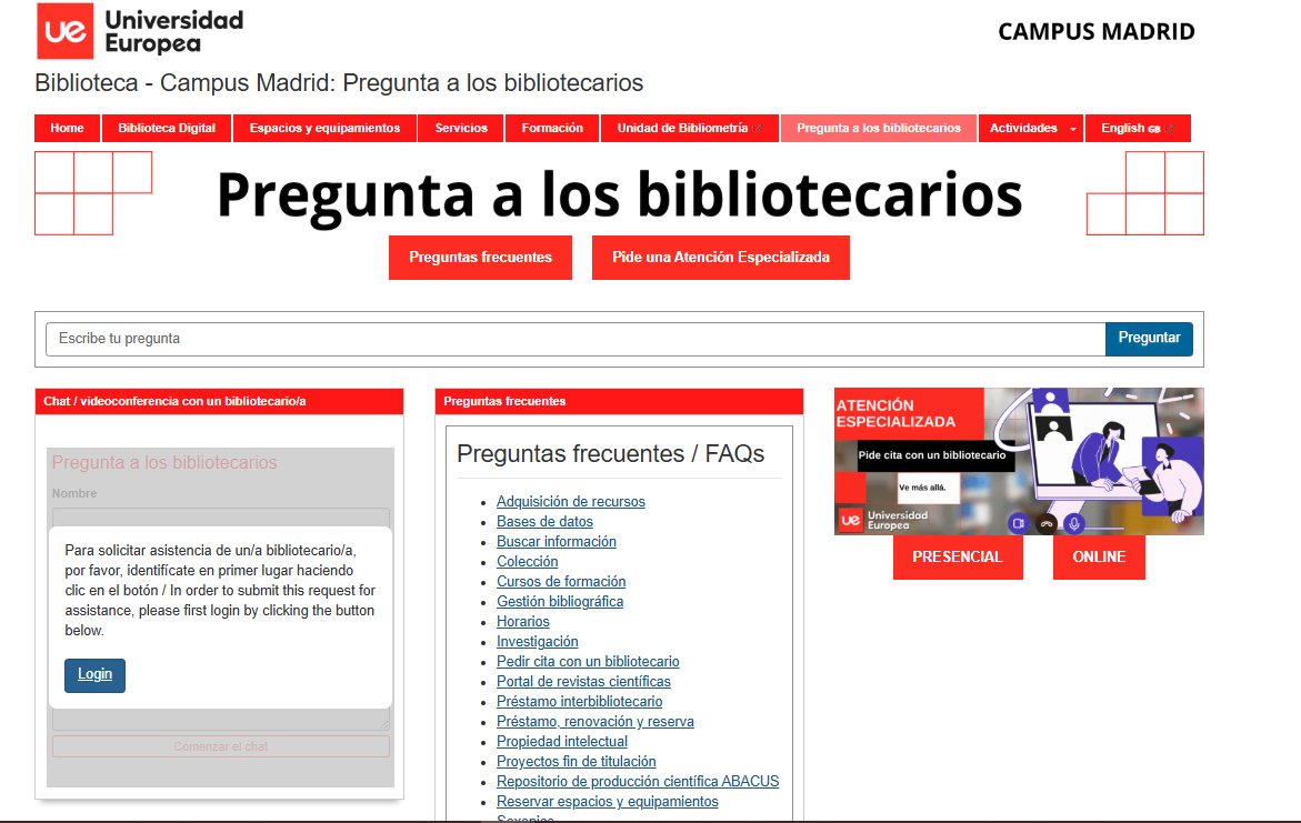 Esta semana os atendemos virtualmente de lunes a jueves en el siguiente horario:

📍Madrid y Valencia: 9:00 a 14:30 h
📍Canarias:8:00-13:30 h.

También puedes solicitar una cita para atención especializada online :
🔗universidadeuropea.libcal.com/appointments