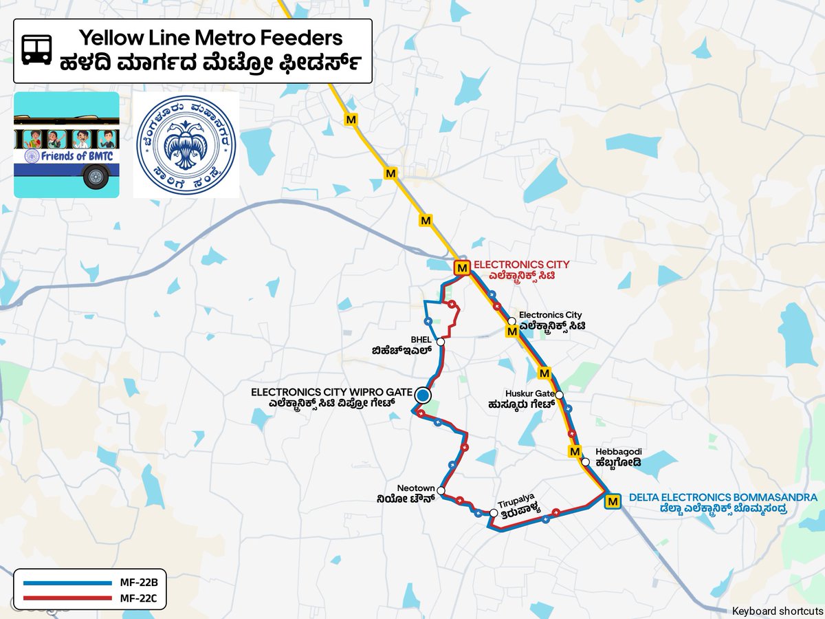 🚇 𝗬𝗲𝗹𝗹𝗼𝘄 𝗟𝗶𝗻𝗲 𝗠𝗲𝘁𝗿𝗼 𝗙𝗲𝗲𝗱𝗲𝗿𝘀 – 𝗟𝗮𝘂𝗻𝗰𝗵𝗶𝗻𝗴 𝗧𝗼𝗺𝗼𝗿𝗿𝗼𝘄! 🚌
🚇 ಹಳದಿ ಮಾರ್ಗದ ಮೆಟ್ರೋ ಫೀಡರ್ಸ್ – ನಾಳೆಯಿಂದ! 🚌

📌 Go through this thread for detailed routes &amp; timings. 👇