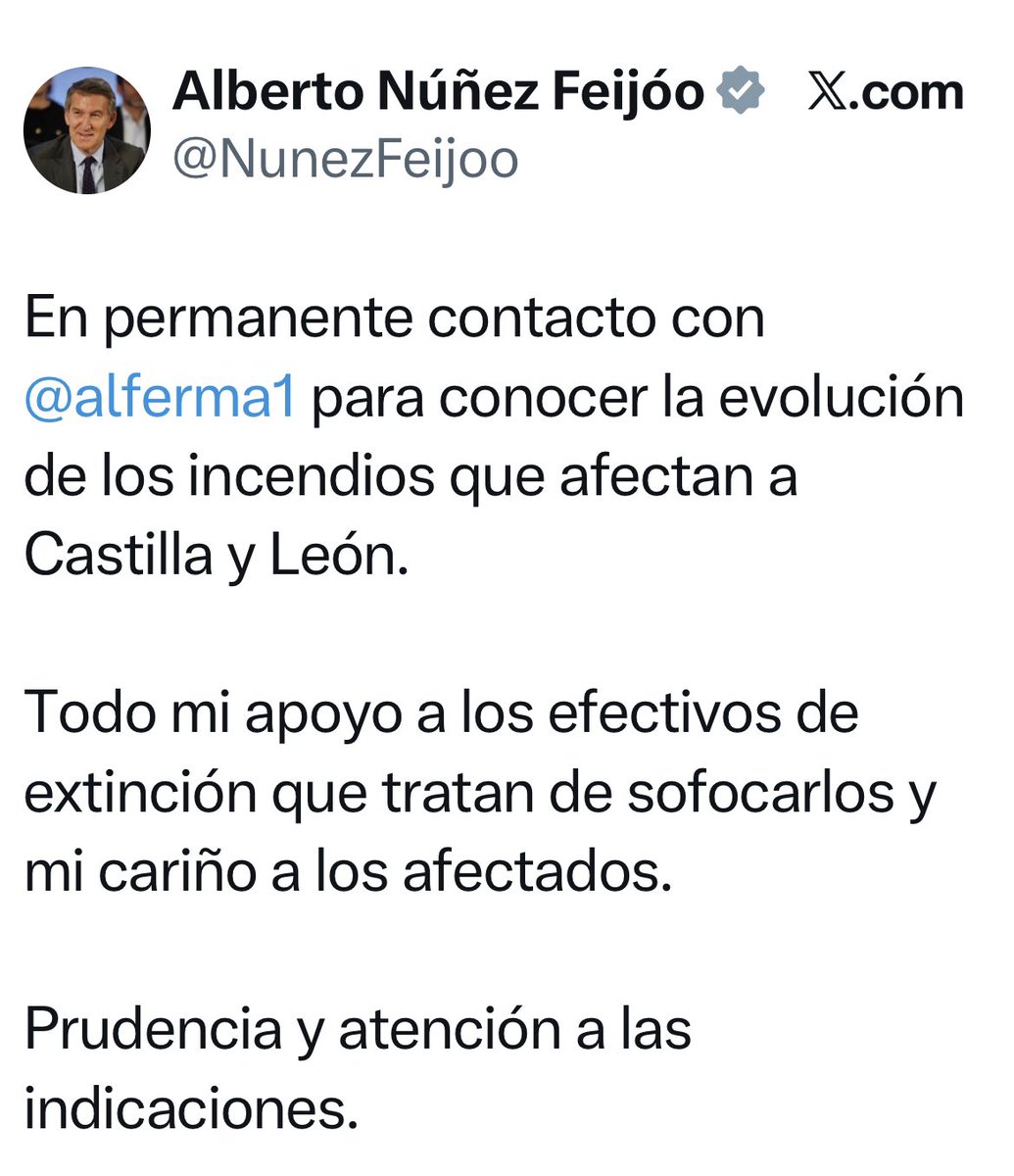 Pues que Mañueco te explique por qué no ha mejorado la prevención durante el invierno, por qué los bomberos forestales siguen trabajando en la precariedad y por qué ha externalizado (privatizado) servicios esenciales. A ver si te lo explica mejor que Mazón.