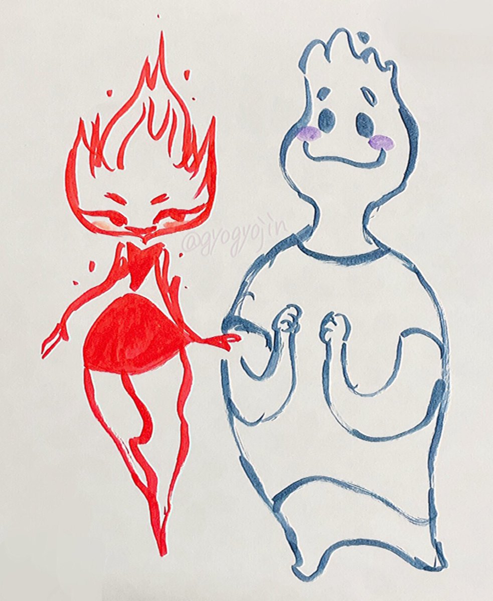 gyogyojin's tweet photo. #elementalfanart
🔥💧
前描いたものよりさらに簡略化 https://t.co/FWDNgTpEUu